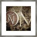 Om Sepia Framed Print