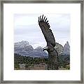 On Eagles Wings Framed Print