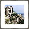 On The Cliff In Monaco Framed Print