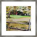 On The Green Framed Print