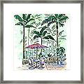 On The Lanai Framed Print