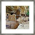 One End Of Spruce Tree House On Chapin Mesa In Mesa Verde National Park-colorado Framed Print