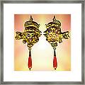 One Gold Sculpture Pendant Framed Print