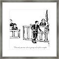 One Juror Speaks To Another As A Lawyer Questions Framed Print