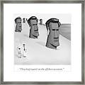 One Man Speaks To Another As They Stand In Front Framed Print