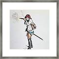 One Of Washingtons 3rd Continental Dragoons Wc On Paper Framed Print