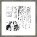One Woman To Another At A Cocktail Party Framed Print