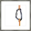 Orange Climbing Rope Connected By Framed Print