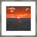 Orange Ocean Sunset 2 Framed Print