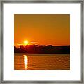 Orange Sunrise Over Dc Framed Print