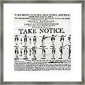Order Of Battle - Take Notice Brave Men Framed Print