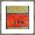 Organic With Three Leaves Framed Print