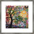 Original Abstract Landscape Painting ... Tree Of Wishes Framed Print