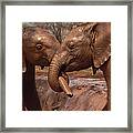 Orphans Natumi And Idle Playing In Bath Framed Print