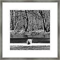 Out Of Place Waterfall Framed Print