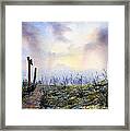 Out To Sea.. Morning Mist Framed Print