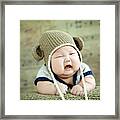 Overweight Baby Crying Framed Print