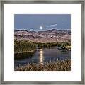 Owens River Moonrise Framed Print