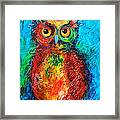 Owl In The Night Framed Print