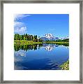 Oxbow Bend Spring Panorama Framed Print