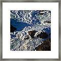 Pacific Ocean Against Rocks Framed Print