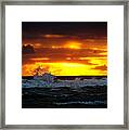 Pacific Sunset Drama Framed Print