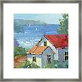 Pacific View Cottage Framed Print