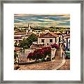 Painted Postcard From Obidos Framed Print