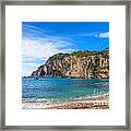 Paleokastritsa Beach And Cliffs Framed Print