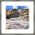 Palette Spring Terrace Panorama - Yellowstone National Park Wyoming Framed Print