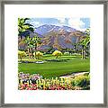 Palm Springs Golf Course With Mt San Jacinto Framed Print