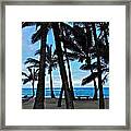 Palm Tree Silhouettes Framed Print