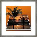 Palm Trees At Sunset Framed Print