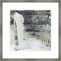 Palouse Falls On Ice Framed Print