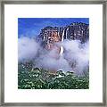Panorama Angel Falls Canaima National Park Veneziuela Framed Print