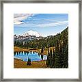 Panorama Of Tipsoo Lake In Mount Rainier National Park Framed Print