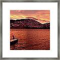 Panorama Sunset Skaha Lake Framed Print