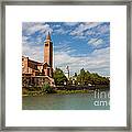 Panoramic View Of Dominican Church Of Sant'anastasia In Verona Framed Print