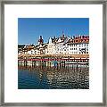 Panoramic View Of Historic Lucerne Framed Print