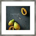 Papaya Framed Print
