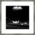 Paper Boats Framed Print