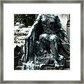 Paris Gothic Female Mourner - Montmartre Cemetery Female Sculpture - Mother Looking Over Son Framed Print