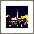 Paris In Las Vegas By Night Framed Print
