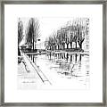 Paris Winter Canal Framed Print