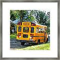 Parked School Bus Framed Print