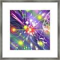 Particle Tracks And Head Framed Print