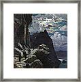 Passage Of The Monks To Mount Athos Monastery Framed Print