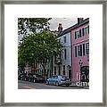 Pastel And Pale-colored Houses Framed Print