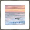 Pastel Blue Sunrise Sunset Framed Print