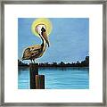 Patiently Fishing Framed Print